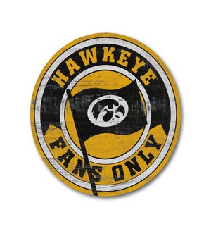 Fans Only Flag University Of Iowa Circle
